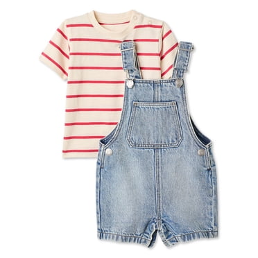 George Baby Boys' Two Piece Short Overall Set