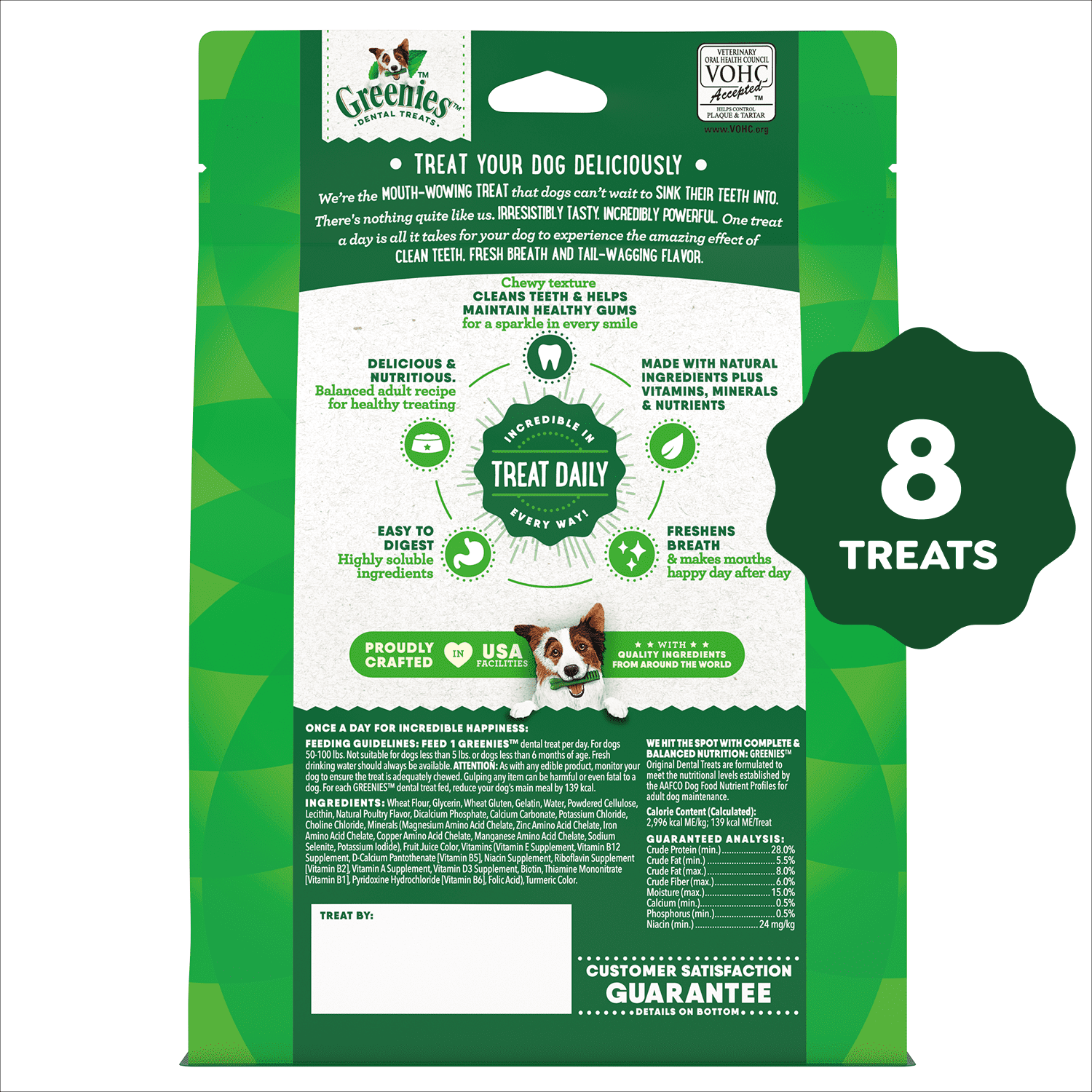 Gâteries dentaires naturelles pour chiens adultes GREENIES Original GRAND format