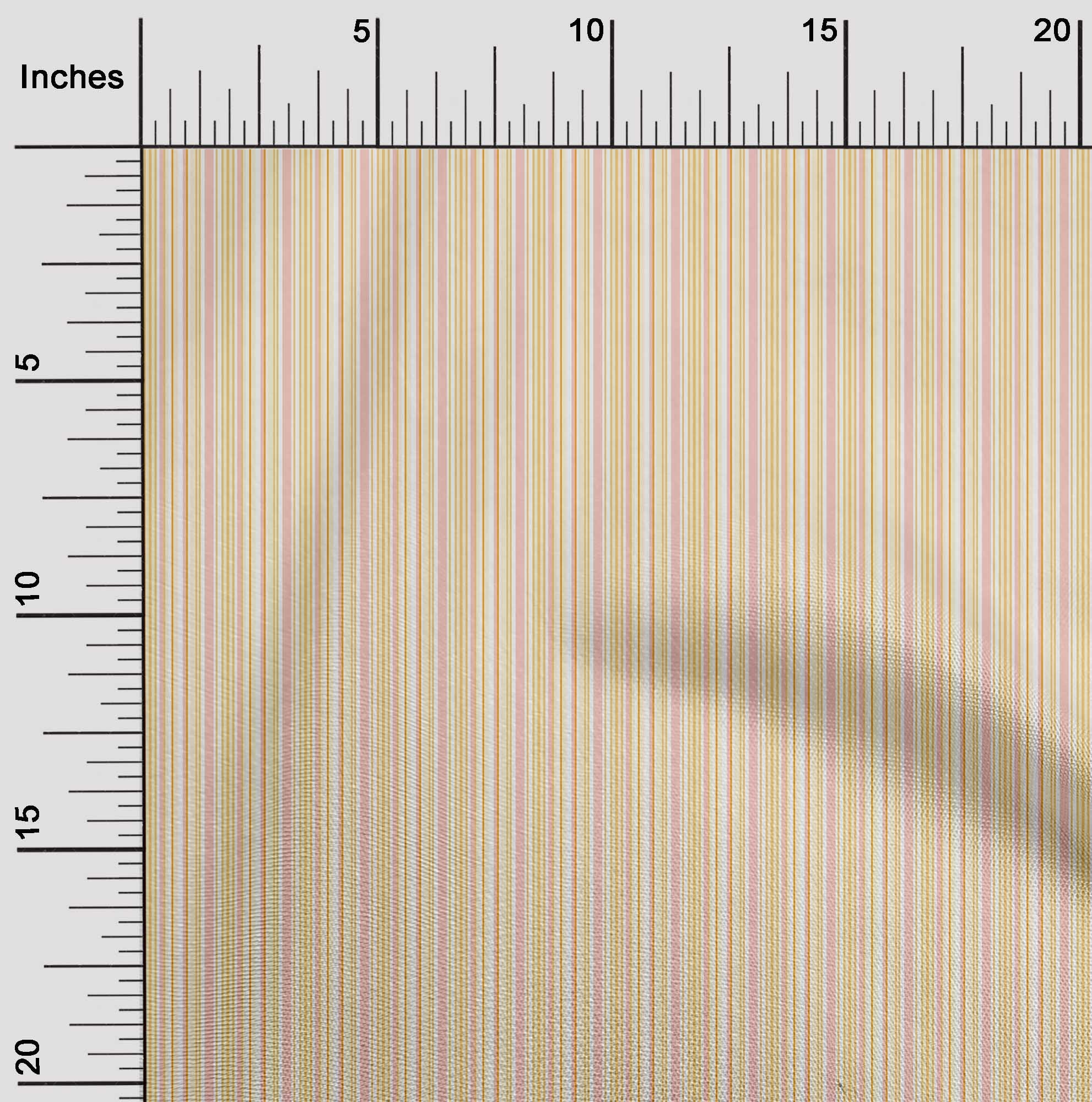 oneOone Tissu Jersey Viscose Multicolore Rayé Imprimé au Mètre 60 Pouces de Large