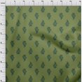 thumbnail image 3 of oneOone Cotton Cambric Fabric Leaves & Floral Block Printed Fabric 1 Yard 56 Inch Wide, 3 of 4