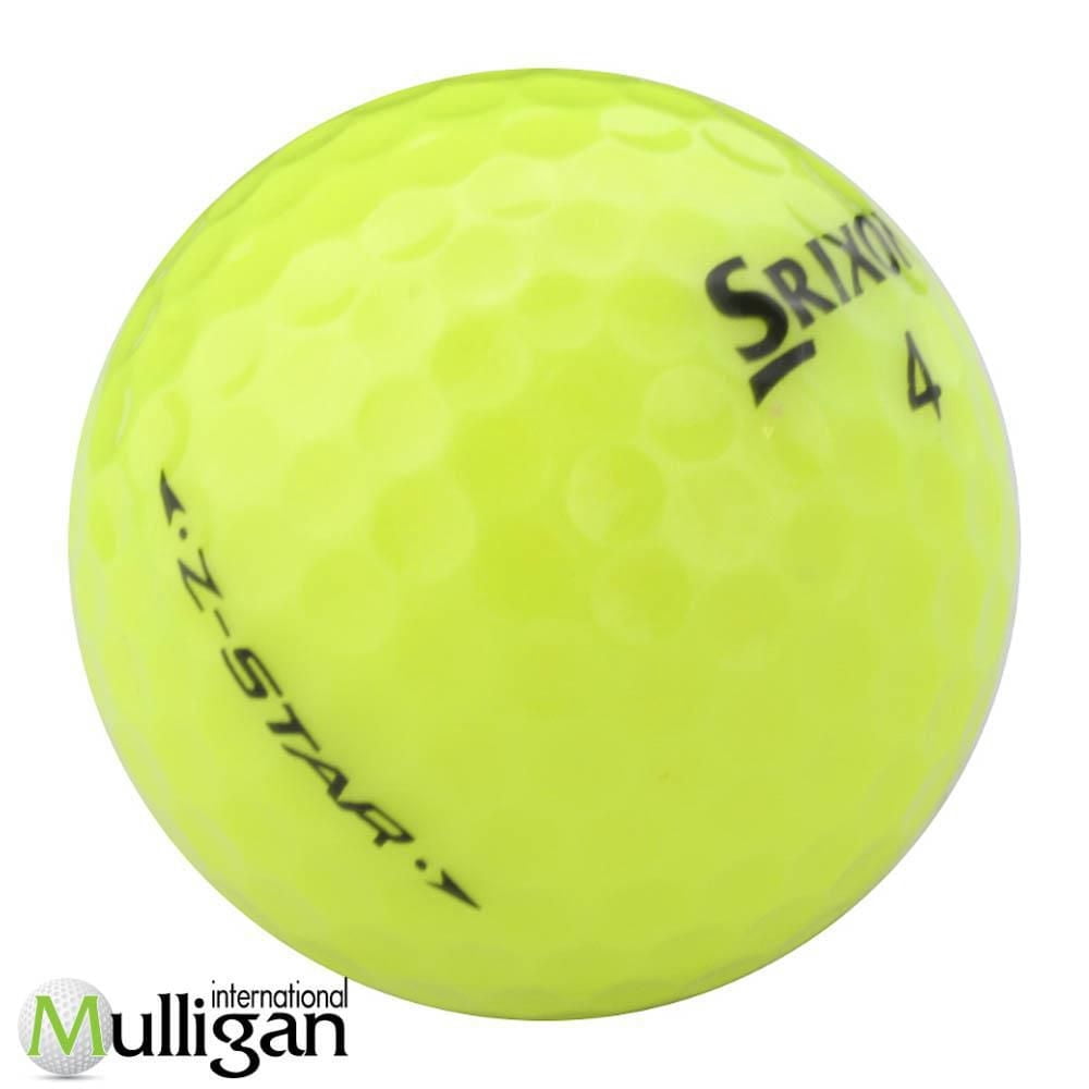 Mulligan - 60 balles de golf récupérées Srixon Z-Star 5A, Jaune