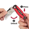 thumbnail image 4 of Swiss Tech Aluminum Folding Utility Knife, Quick Release Mechanism,SK5 Steel Blade, 4 of 6