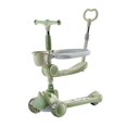thumbnail image 4 of S SERENABLE 3 Wheel Kick Scooter Riding Toy Adjustable Height Handlebars Light up Wheels Green, 4 of 9