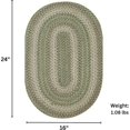 thumbnail image 2 of Grassland Green Jute Braided Oval Rugs, 16x24 - Warm Country Rustic Decor, Perfect for Laundry Rooms, Bathrooms and Entryways - Durable and Easy to Clean, 2 of 8