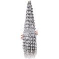 thumbnail image 1 of TFixol 30-Inch High-Temperature Fiber Crochet Hair Extensions for Women, Natural Grey Matte Finish, Tangle-Free & Lightweight for Everyday & Special Occasions, 1 of 6