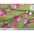 thumbnail image 2 of Soimoi Blue Heavy Canvas Fabric Floral Art Geometric Printed Fabric 1 Yard 58 Inch Wide, 2 of 3