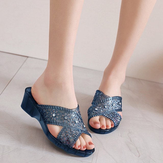LEEy-World Pantoufles de Maison pour Femmes Pantoufles d'Été pour Femmes Mode Décontractée en PU Semi Pantoufles Pantoufles Chat Femmes