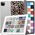 thumbnail image 1 of DuraSafe Cases iPad PRO 11 2020 2021 2022 [ PRO 11 Inch 2 3 4 Generation ] Trifold Printed PC Lightweight Protective Clear Back Cover - Leopard, 1 of 7
