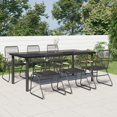 thumbnail image 1 of vidaXL 7 Piece Garden Dining Set Black PVC Rattan, 1 of 5