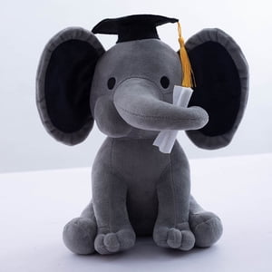 2PCS Bedtime Plush Elephant -Graduation Cap Elephant Plush Toys Graduation Gifts Graduation Teddy Bear Stuffed Animal