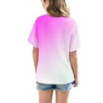 thumbnail image 4 of DecSea Girls Short Sleeve T shirt Kids Summer Oversized Gradient Crew Neck Tops Casual Basic Tee 5-14Years, 4 of 8