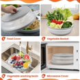 thumbnail image 4 of 2 Pcs Microwave Splatter Cover, Microwave Cover Vented for Food, Microwave Splatter Guard Lid with Handle, 10 Inches Medium Collapsible Multi-use Splatter, Grey Guard Plate Cover, 4 of 7