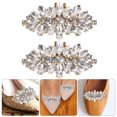 thumbnail image 4 of Miangastore 2pcs Shoe Clips Crystal Decorations Shoe Buckles Women Shoe Charms Decorations, 4 of 8