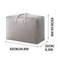 thumbnail image 3 of Agiferg Large Capacity Clothes Storage Bag Organizer With Reinforced Handle Thick Fabric For Comforters, Blankets, Bedding, Foldable With Sturdy Zipper, Clear Window, 3 of 3