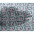 thumbnail image 4 of oneOone Viscose Chiffon Fabric Leaves & Swirl Block Printed Craft Fabric BTY 42 Inch Wide, 4 of 4