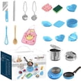 thumbnail image 1 of HUASHENG 22Pcs Children's Real Cooking Kitchen Toys Kids Real Easy Bake Cook Set Toddler Really Cooking Play Pots Pans Kitchen Accessories Toddler Cooking Set Kitchen Tool, 1 of 5