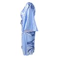 thumbnail image 4 of Women Summer Flower Print Loose Fit V Neck Button High Split Long Dress, 4 of 6