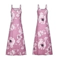thumbnail image 3 of Robe d'Été Bohème Sans Manches à Dégradé de Couleurs pour Femmes, Robe Longue Maxi Décontractée pour Dames, Aguichant à Col en V, Plage, Vacances, Fête, Cocktail, Robe Évasée, Robe d'Été, P-5TG, 3 of 3