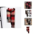 thumbnail image 1 of Men Scarf British Style Classic Plaid Fringed Tassels Soft Keep Warm Faux Autumn Winter Adults Long Scarf for Riding, 1 of 8