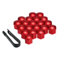 thumbnail image 3 of S SERENABLE 40 Pieces 17mm Deep Wheel Chrome Bolt Center Cover Tyre Screw Cap Decor Red, 3 of 9