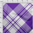 thumbnail image 3 of oneOone Rayon Purple Fabric Tartan Craft Projects Decor Fabric Printed By The Yard 56 Inch Wide, 3 of 4