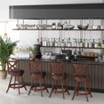 thumbnail image 2 of Gymax Swivel Bar Stools Set of 4  24 Inch Counter Height Bar Chairs w/ High Backrest, 2 of 9