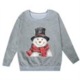 thumbnail image 4 of PMVFHDE Liquidation Chandails en Molleton Col Rond Fille Graphique Automne et Hiver Imprimé de Noël Col Rond Manches Longues Décontracté Sans Capuche Vêtements Filles, Gris, 11-12 Ans, 4 of 4