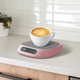 thumbnail image 5 of TIELUTT Chauffe-Tasse à Café pour Bureau Chauffe-Tasse à Café avec Contrôle de la Température pour Chargeurs de Bureau 6 Napperons de Table et Tapis Napperons Rigides pour Table à Manger Grands Napperons Ronds 4 Napperons pour Tables d'Appoint, 5 of 5