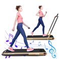 thumbnail image 1 of Gymax 2.25HP Under Desk Electric Pad Treadmill Running Machine w/ APP Golden, 1 of 10