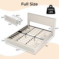 thumbnail image 3 of Twister.CK Full Size Bed Frame with Tufted Headboard, Upholstered Platform Bed Frame with 4 Storage Drawers and Wooden Slats Support, No Box Spring Needed, Beige, 3 of 8