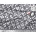 thumbnail image 2 of Soimoi Velvet Fabric Floral Block Printed Fabric 1 Yard 58 Inch Wide, 2 of 3