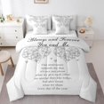thumbnail image 1 of Erosebridal Ensemble de Literie Complet Motif Cœur d'Amour Format Simple, Ensemble de Lit Romantique de la Saint-Valentin, Gris, Réversible, 1 of 5