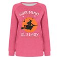 thumbnail image 4 of Rbaofujie Chandails Mignons pour Femmes Femmes Décontracté Manches Longues Col Rond Hauts Blouse Ample Imprimé Graphique Chandail Molletonné Rose Vif Chandails à Capuchon pour Filles, 4 of 4