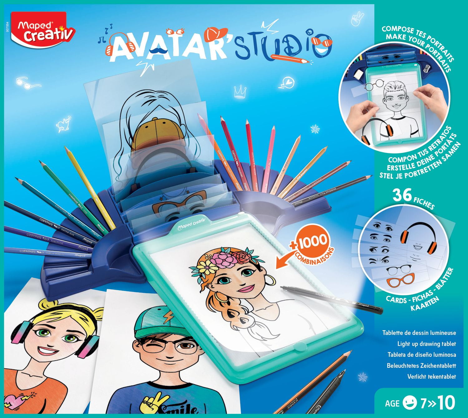 Maped Creativ - machine a dessin Avatar Studio - Tablette Lumineuse de dessin