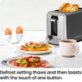 thumbnail image 2 of Chefman 2-Slice Toaster with 7 Shade Settings, Removable Crumb Tray, Bagel & Defrost Modes — Black, New, 2 of 7
