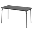 thumbnail image 3 of AKDSteel 4 Ft Folding Table, Portable Indoor/Outdoor Card Table With Lockable Metal Legs And Upholstered Pu Leather Top For Parties And Camping, 3 of 8