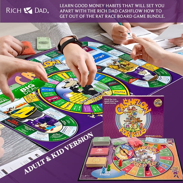 Rich Dad CASHFLOW How To Get Out Of The Rat Race Game, Adult & Kid