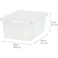 thumbnail image 2 of Boîte de Rangement Empilable en L - Bac en Plastique avec Couvercle, Contenants d'Organisation Transparents, 2 of 8