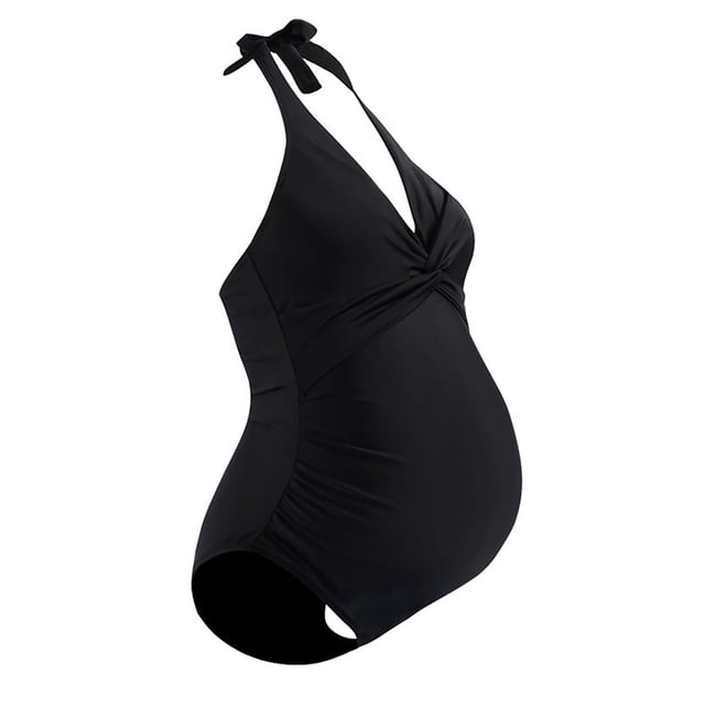 HAWEE Maillot de Bain de Maternité une Pièce à Dos Nu pour Femmes, Maillots de Bain de Grossesse, Grande Taille