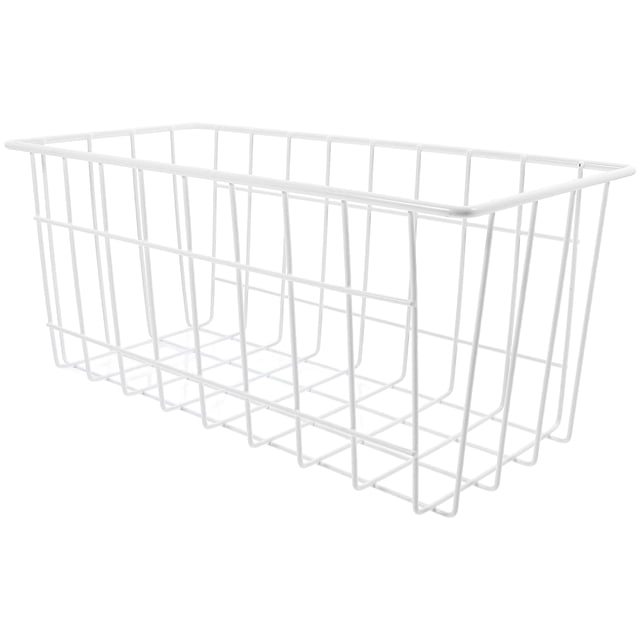 COOPHYA Stackable Freezer Baskets Wall-Mounted Freezer Storage Basket Iron Breathable Mesh Design Kitchen Use 1Set