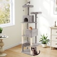 thumbnail image 4 of Gymax 81'' Large Cat Tree for Indoor Cats Multi-level Kitty Climbing Tower w/ 2 Condos, 4 of 10