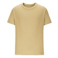 thumbnail image 3 of Bocqde Mens Ribbed T Shirts Fashion Solid Casual Pockets Crew Neck Textured Tees Relaxed Fit Comfortable Short Sleeve Big And Tall Undershirts, 3 of 5