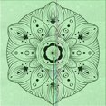 thumbnail image 1 of Ahgly Company Machine Washable Indoor Square Transitional Mint Green Area Rugs, 5' Square, 1 of 7
