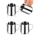 thumbnail image 1 of 4 Pcs Milk Frothing Pitcher Espresso Steaming Pitchers 12 Oz Stainless Steel Milk Frother Cup Milk Frother Steamer Cup, 1 of 7