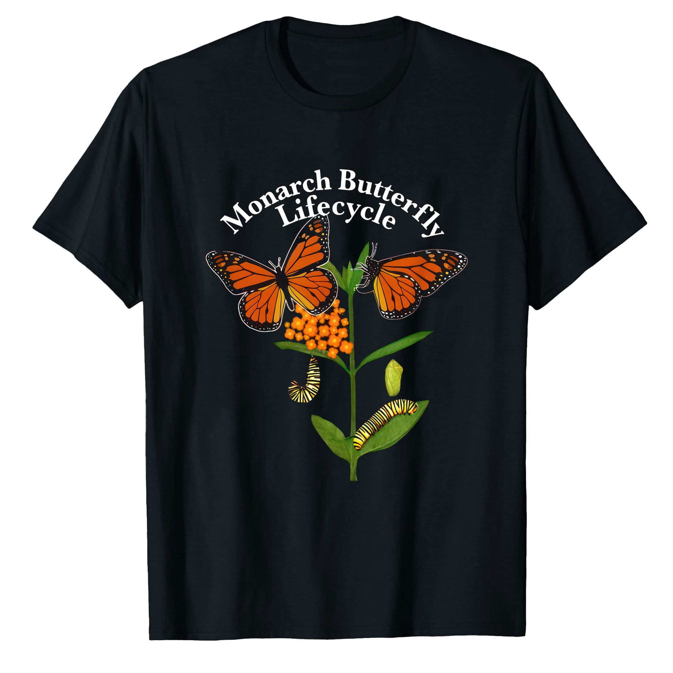 AALJY Monarch Butterfly T-shirt Caterpillar chrysalis Tee