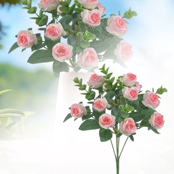 Binwennn Geraniums Flowers Baby Breath Flowers Flowers Realistic Flower Bouquet For Home Lifesize Floral Arrangements For Living Room Wedding And