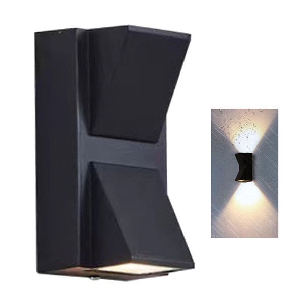 Outdoor Wall Light, LED Up and Down Lights Dual Ended Exterior Lamp Wall Mount Exterior Fixtures for Garden Bedroom Patio Porch Backyard House Garage