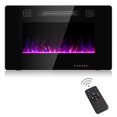 thumbnail image 1 of 30" Electric Fireplace Insert, 750W/1500W LED Fireplace w/Remote Control, 8H Timer & 12 Flame Colors, Wall Mounted Fireplace, Fireplace Heater, Recessed Electric Fireplace for Home RV, 1 of 10