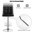 thumbnail image 3 of Costway Adjustable Armless Bar Stool Swivel Kitchen Counter Bar Chair PU Leather Black, 3 of 9