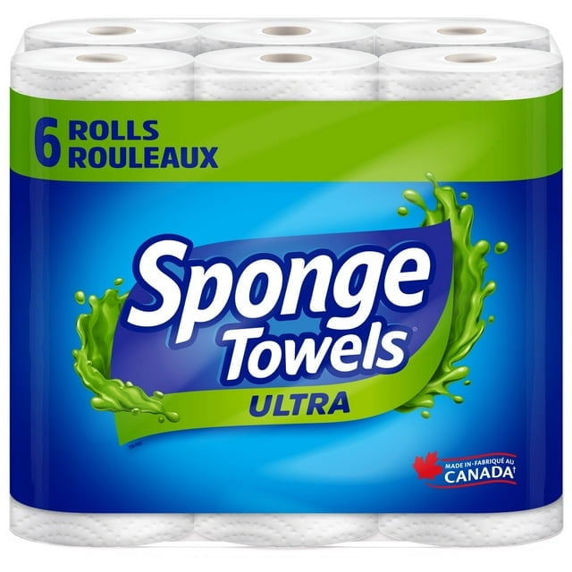 Sponge Towels Ultra Paper Towel, Choose-A-Size® Sheets, 6 Rolls